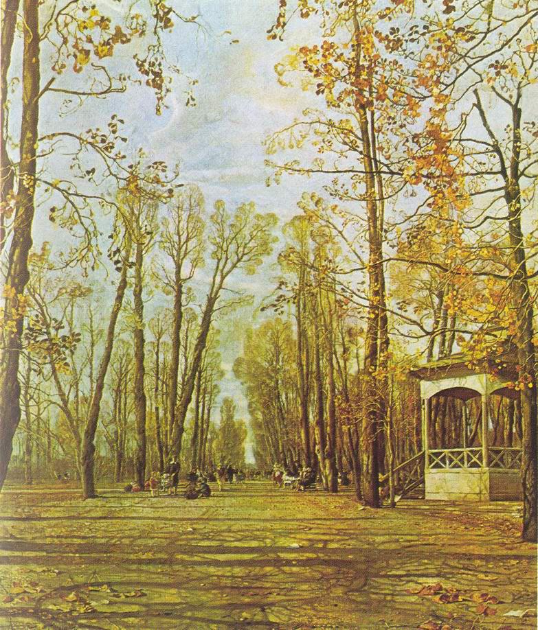Летний сад осенью